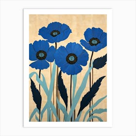 Blue Poppies Art Print