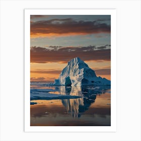 Iceberg At Sunset 1 Art Print