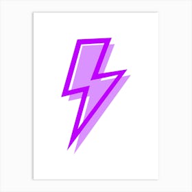 Purple Lightning Bolt Art Print