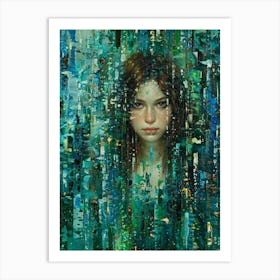 Girl In A City Art Print