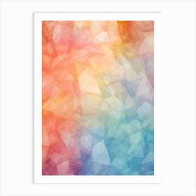 Colourful Abstract Geometric Polygons 8 Art Print