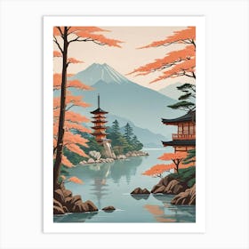 Miyajima Island Japan Vintage Travel Art (3) Art Print