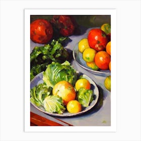 Escarole 2 Cezanne Style vegetable Art Print