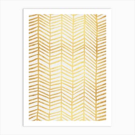 Drawing golden lines Art Print