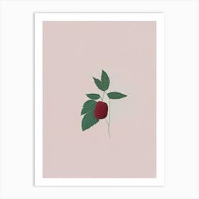 Red Raspberry Herb Simplicity Art Print