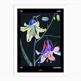 No Rain No Flowers Poster Bluebell 3 Art Print