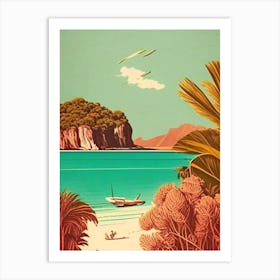 Isla Holbox Mexico Vintage Sketch Tropical Destination Art Print