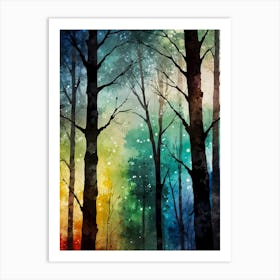 Watercolor Forest Art Print