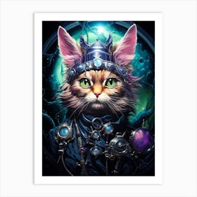 Cat Of The Night Art Print