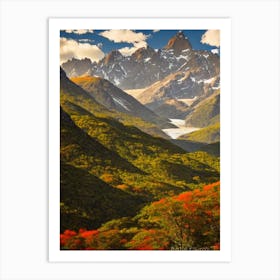 Tierra Del Fuego National Park Argentina Vintage Poster Art Print