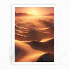 Sunset In The Desert Art Print