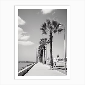 Limassol, Cyprus, Mediterranean Black And White Photography Analogue 4 Art Print