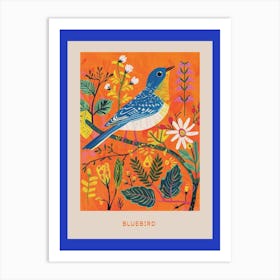 Spring Birds Poster Bluebird 2 Art Print