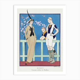 Rugby Costume Tailleur De Redfern From Gazette Du Bon Ton No, George Barbier Art Print