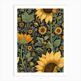 William Morris Sunflowers Art Print