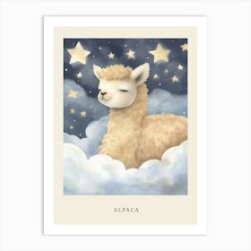 Sleeping Baby Alpaca 3 Nursery Poster Art Print
