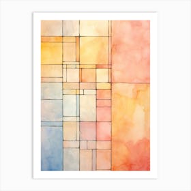 Mondrian Abstract Geometric Illustration 6 Art Print