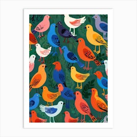 Colorful Birds Art Print