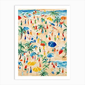 People On The Beach Art Print