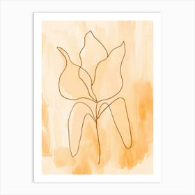 Tulip Faded Peach Art Print