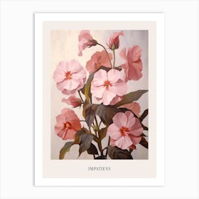 Floral Illustration Impatiens 4 Poster Art Print