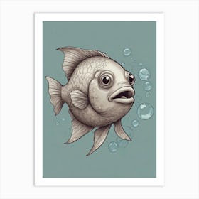 Fish In Water Art Print