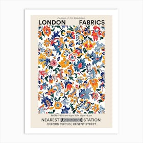 Poster Radiant Petals London Fabrics Floral Pattern 2 Art Print