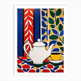 Teapot in Matisse Style Art Print