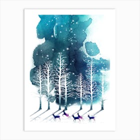 Winter Night 2 Art Print