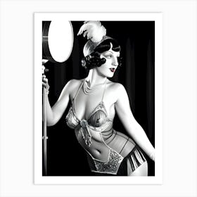 1920's Burlesque Dancer ~Reimagined 110 Art Print