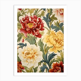 Floral Wallpaper 364 Art Print