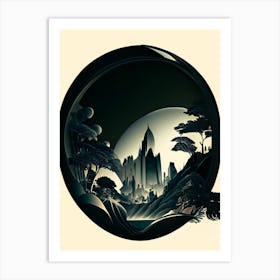 Earth Noir Comic Space Art Print