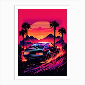 Retro Car Art Print