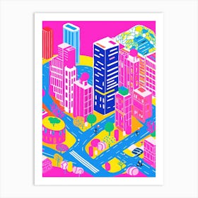 New York City Colourful View 7 Art Print