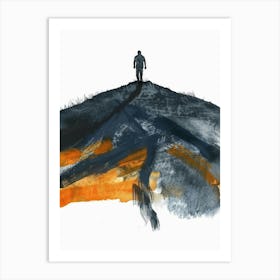 Man On The Hill 1 Art Print