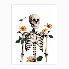 Floral Skeleton Botanical Anatomy (3) Art Print