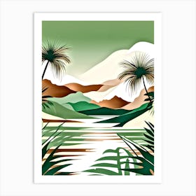 Landscape With Palm Trees Art Print