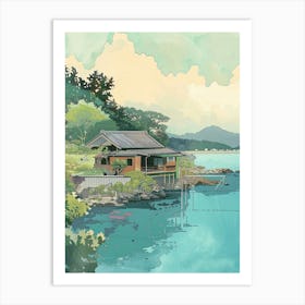 Naoshima Japan 3 Retro Illustration Art Print