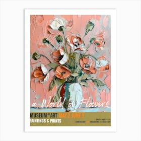 A World Of Flowers, Van Gogh Exhibition Poppy 1 Art Print