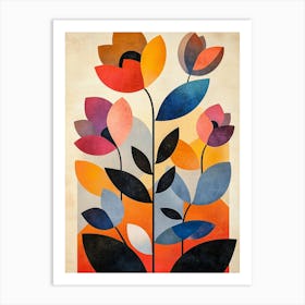 Abstract Flowers 17 Art Print