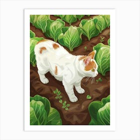 Cat In The Garden 15 Art Print