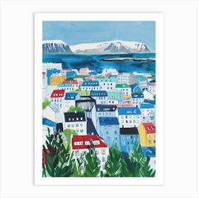 Travel Poster Happy Places Reykjavik 2 Art Print