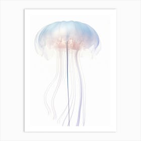 Comb Jellyfish Simple Illustration 5 Art Print