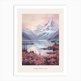 Dreamy Winter National Park Poster  Aoraki Mount Cook National Park New Zealand 1 Art Print