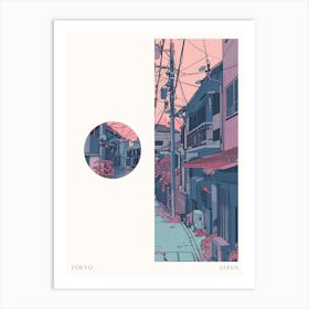 Tokyo Japan 5 Cut Out Travel Poster Art Print