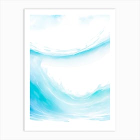 Blue Ocean Wave Watercolor Vertical Composition 27 Art Print