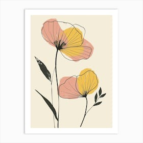 Burlington Flower Market Boho Minimalist Style Art Print