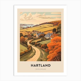 Devon Vintage Travel Poster Hartland Art Print