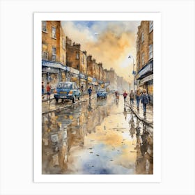 Wet Street 2 Art Print