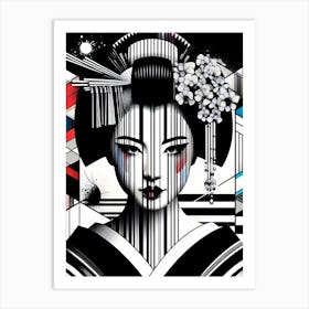 Minimal Geisha Illustration Art Print